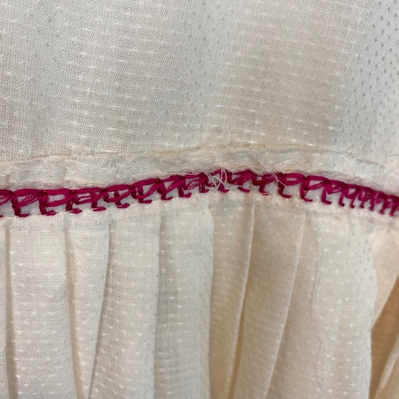 Peasant Tunic Dress Embroidered Balloon Sleeves L - Picture 6 of 10